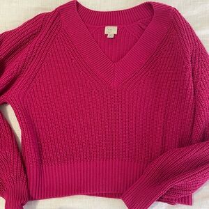 a new day Magenta V-Neck Sweater
